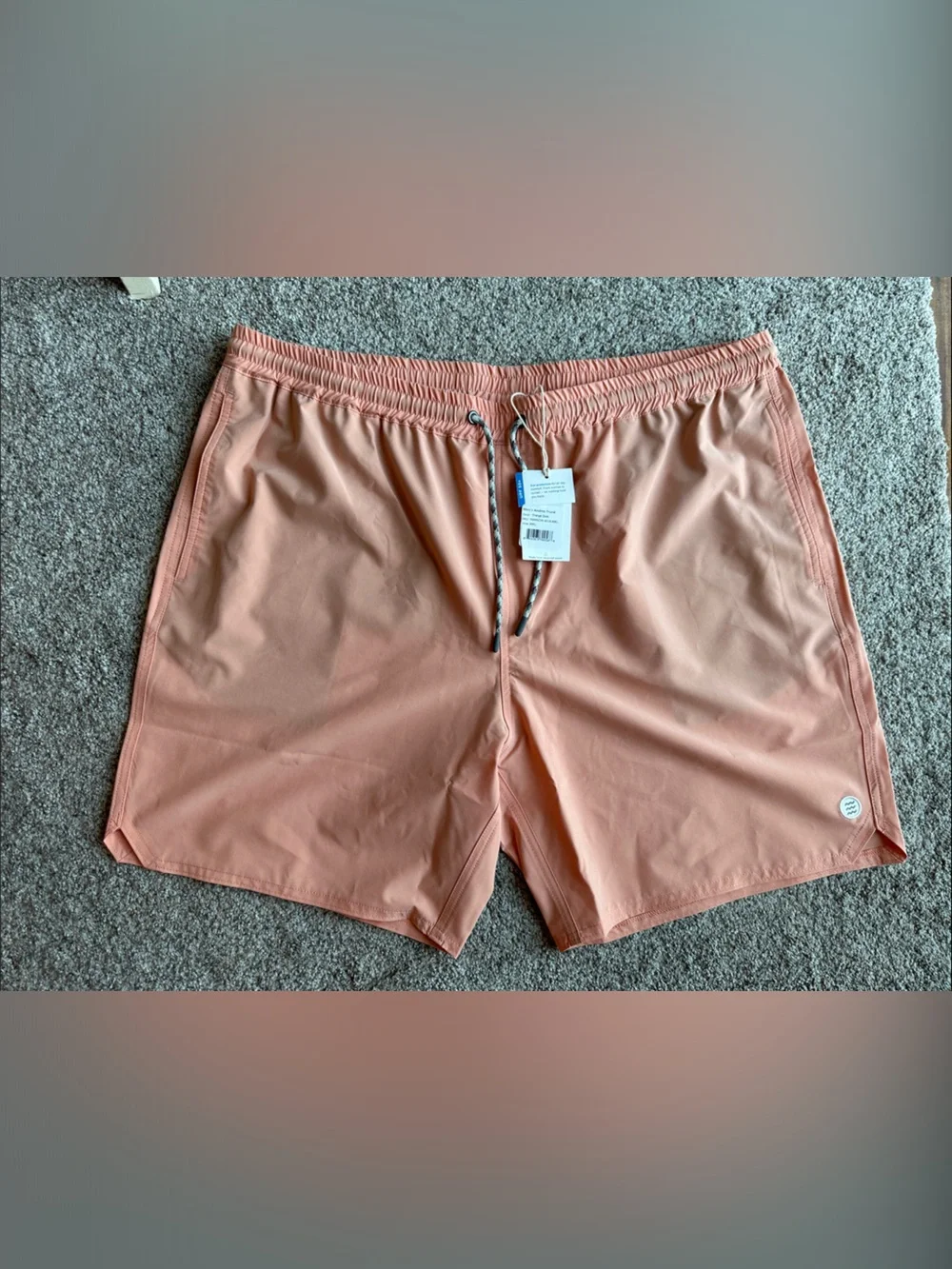 Freefly Men's UPF 50+ Shorts in Peach with Drawstring Waist